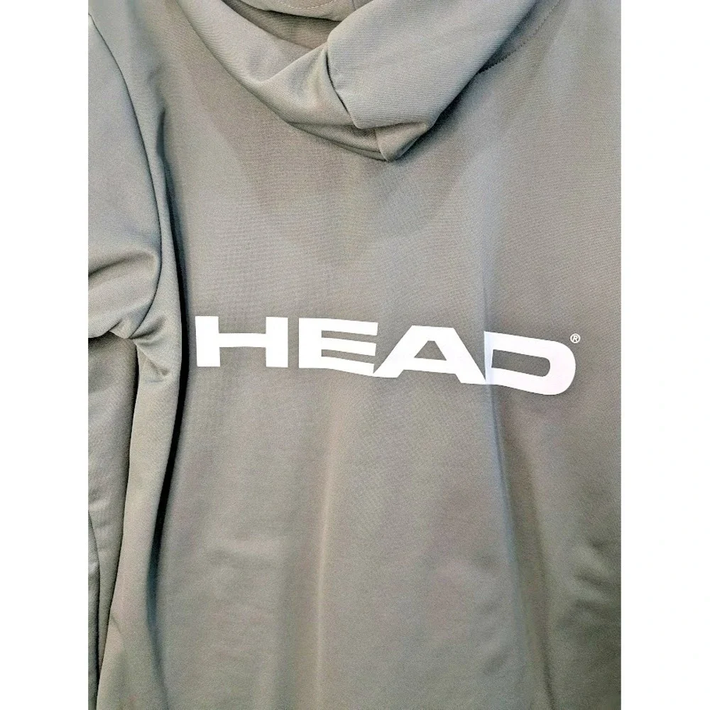 HEAD‎ Brand LOGO Pullover Hoodie Sweatshirt Mens Size SMALL Olive Green EUC